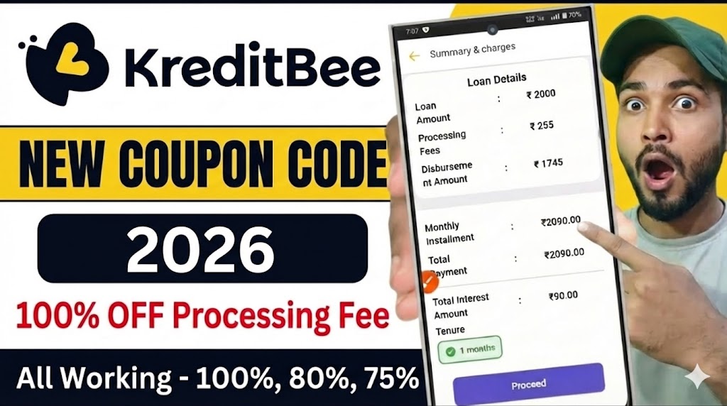 Kreditbee Coupon Code For Processing Fee Today